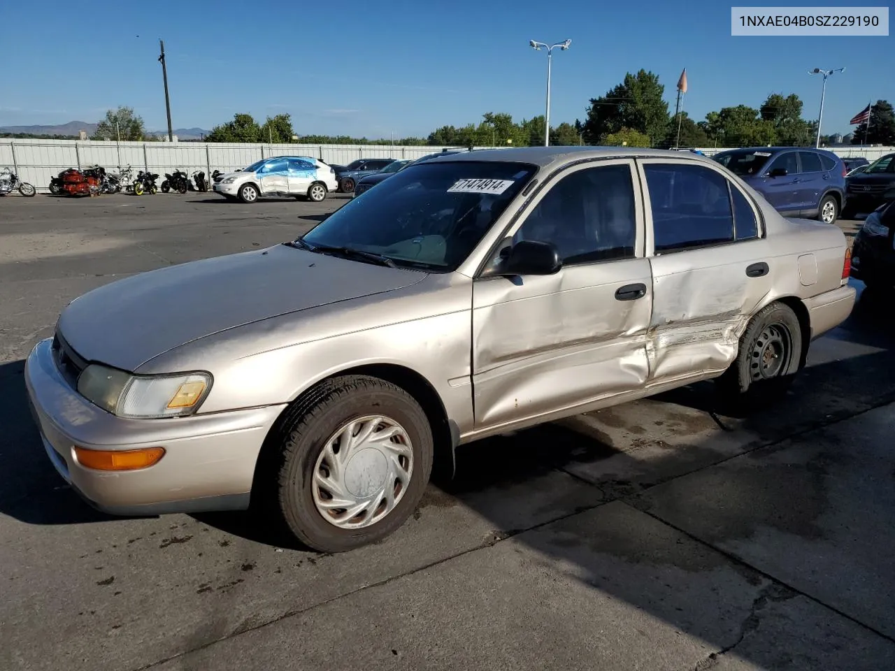 1995 Toyota Corolla VIN: 1NXAE04B0SZ229190 Lot: 71474914