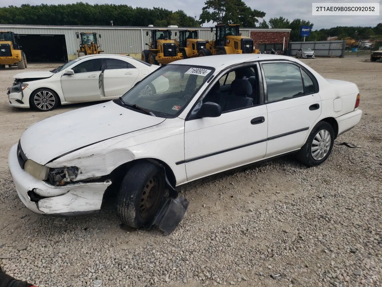 1995 Toyota Corolla Le VIN: 2T1AE09B0SC092052 Lot: 71690924