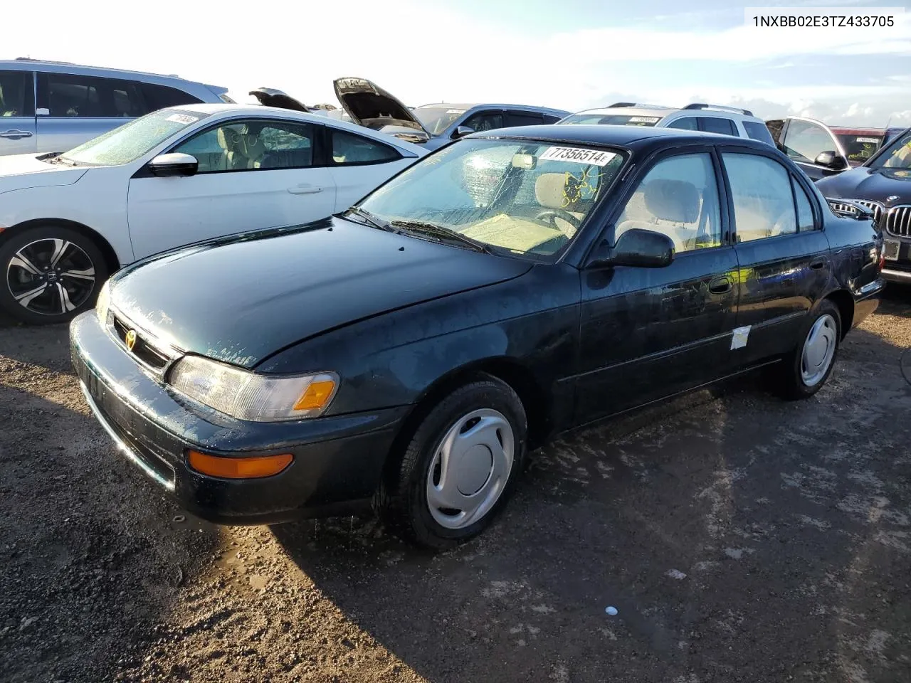 1996 Toyota Corolla Dx VIN: 1NXBB02E3TZ433705 Lot: 77356514