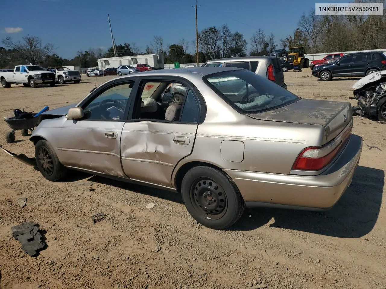 1997 Toyota Corolla Dx VIN: 1NXBB02E5VZ550981 Lot: 42774714