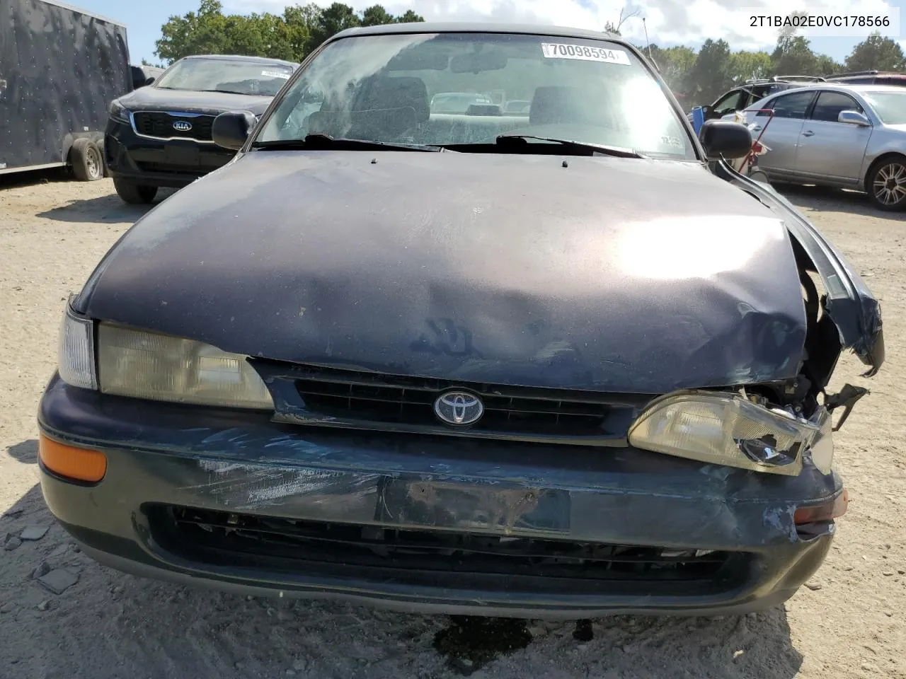 1997 Toyota Corolla Base VIN: 2T1BA02E0VC178566 Lot: 70098594