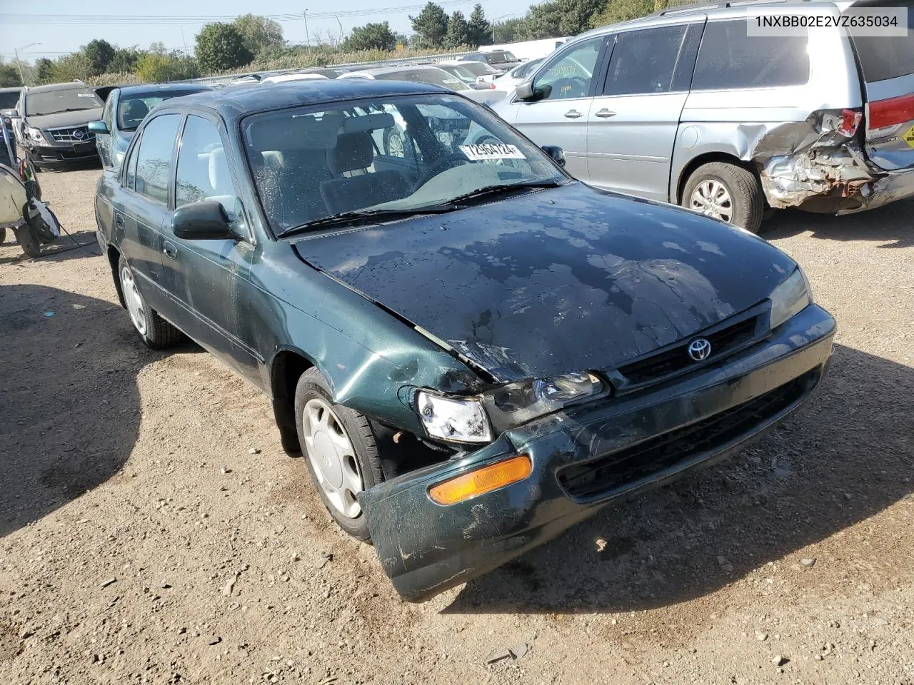 1997 Toyota Corolla Dx VIN: 1NXBB02E2VZ635034 Lot: 72964724