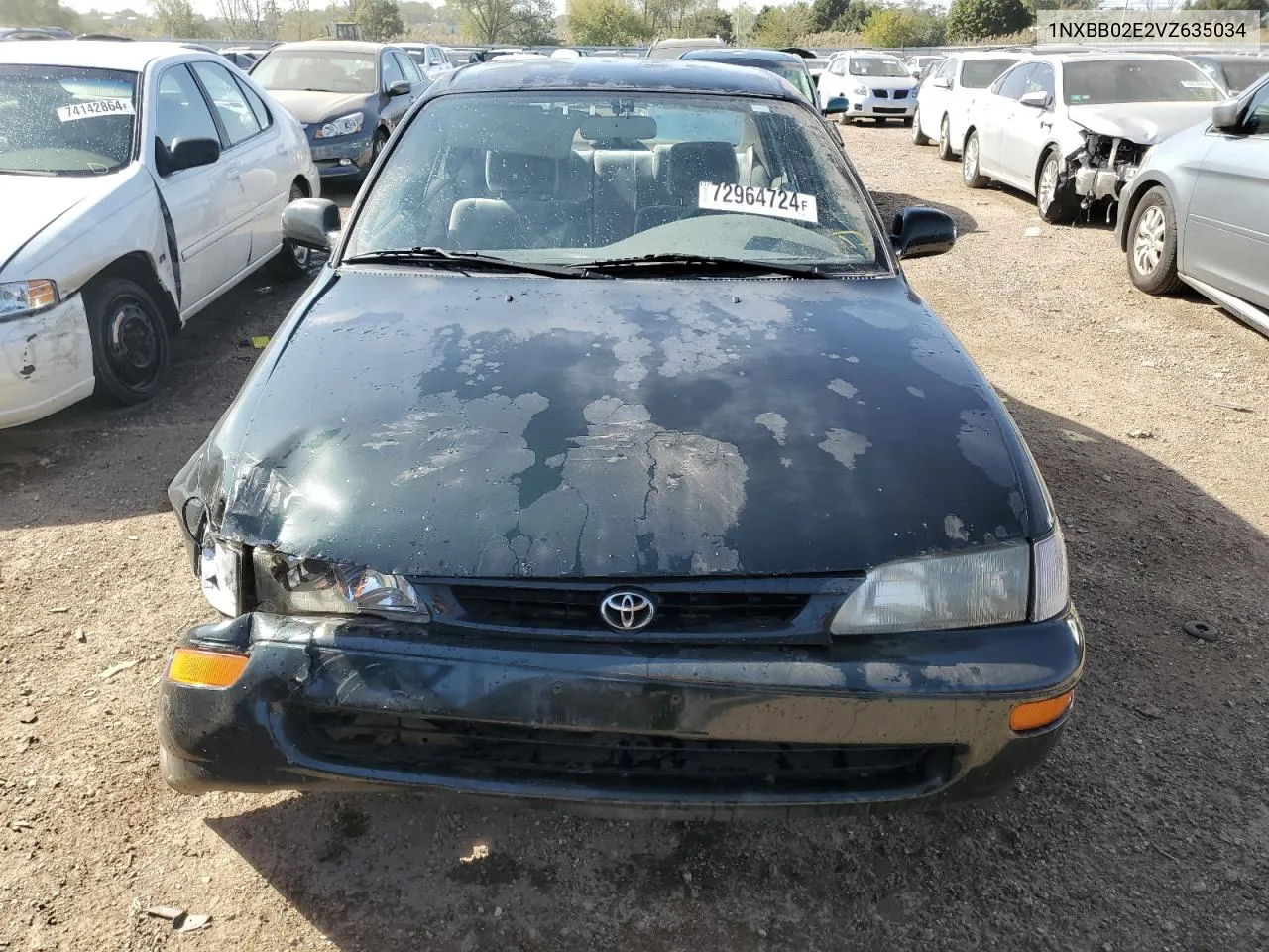 1997 Toyota Corolla Dx VIN: 1NXBB02E2VZ635034 Lot: 72964724