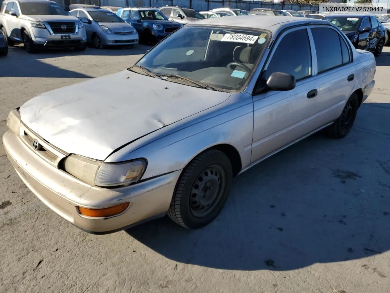 1997 Toyota Corolla Base VIN: 1NXBA02E4VZ570447 Lot: 78004694