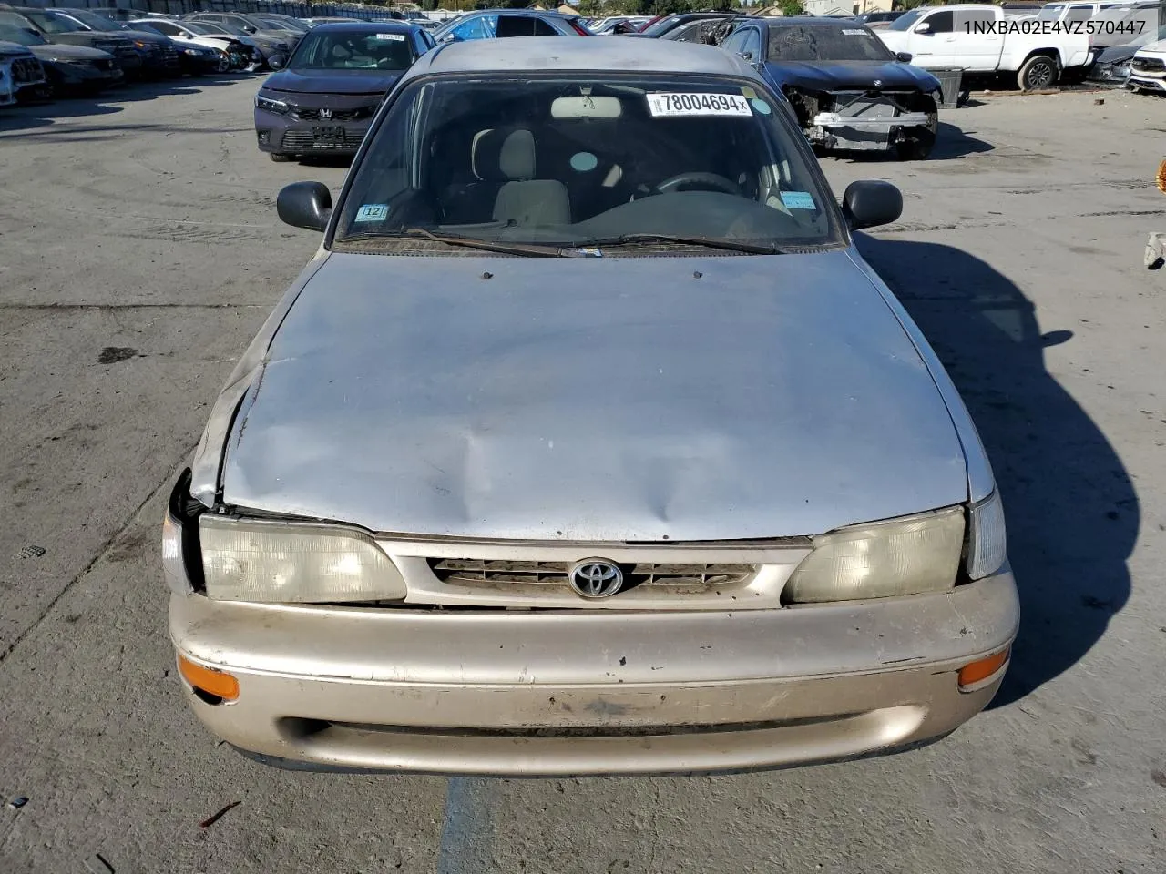 1997 Toyota Corolla Base VIN: 1NXBA02E4VZ570447 Lot: 78004694