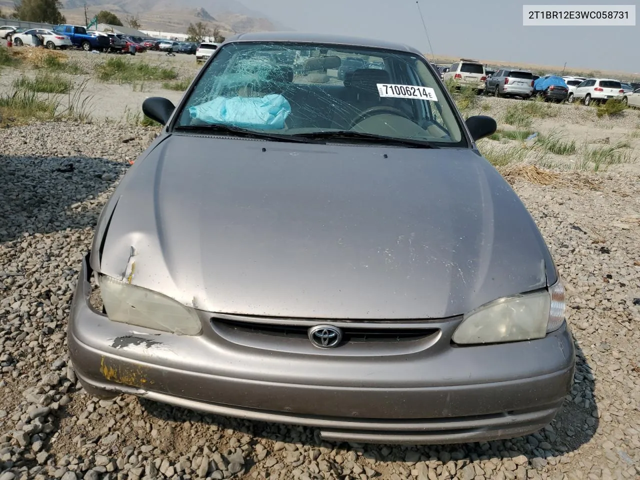 1998 Toyota Corolla Ve VIN: 2T1BR12E3WC058731 Lot: 71006214