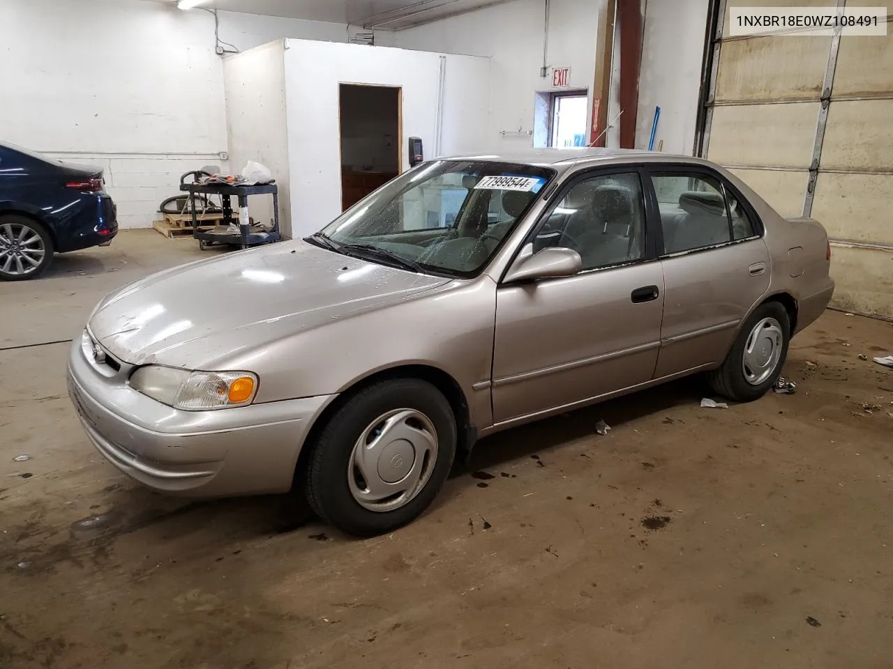 1998 Toyota Corolla Ve VIN: 1NXBR18E0WZ108491 Lot: 77999544