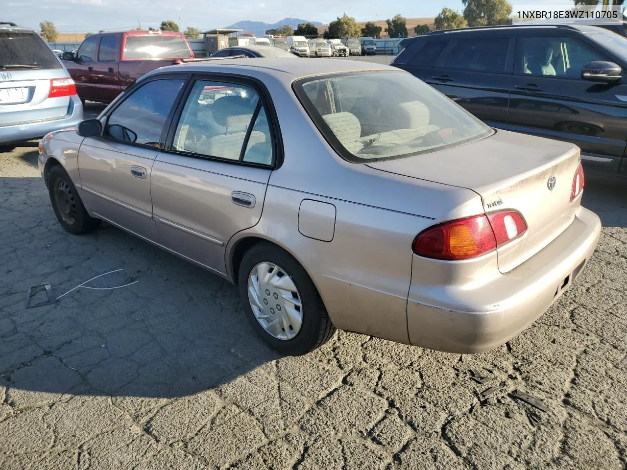 1998 Toyota Corolla Ve VIN: 1NXBR18E3WZ110705 Lot: 78532924