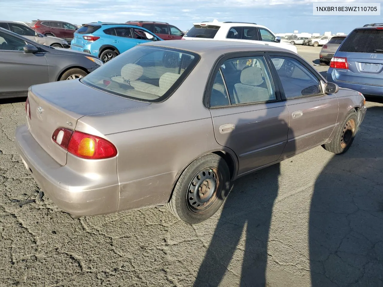 1998 Toyota Corolla Ve VIN: 1NXBR18E3WZ110705 Lot: 78532924