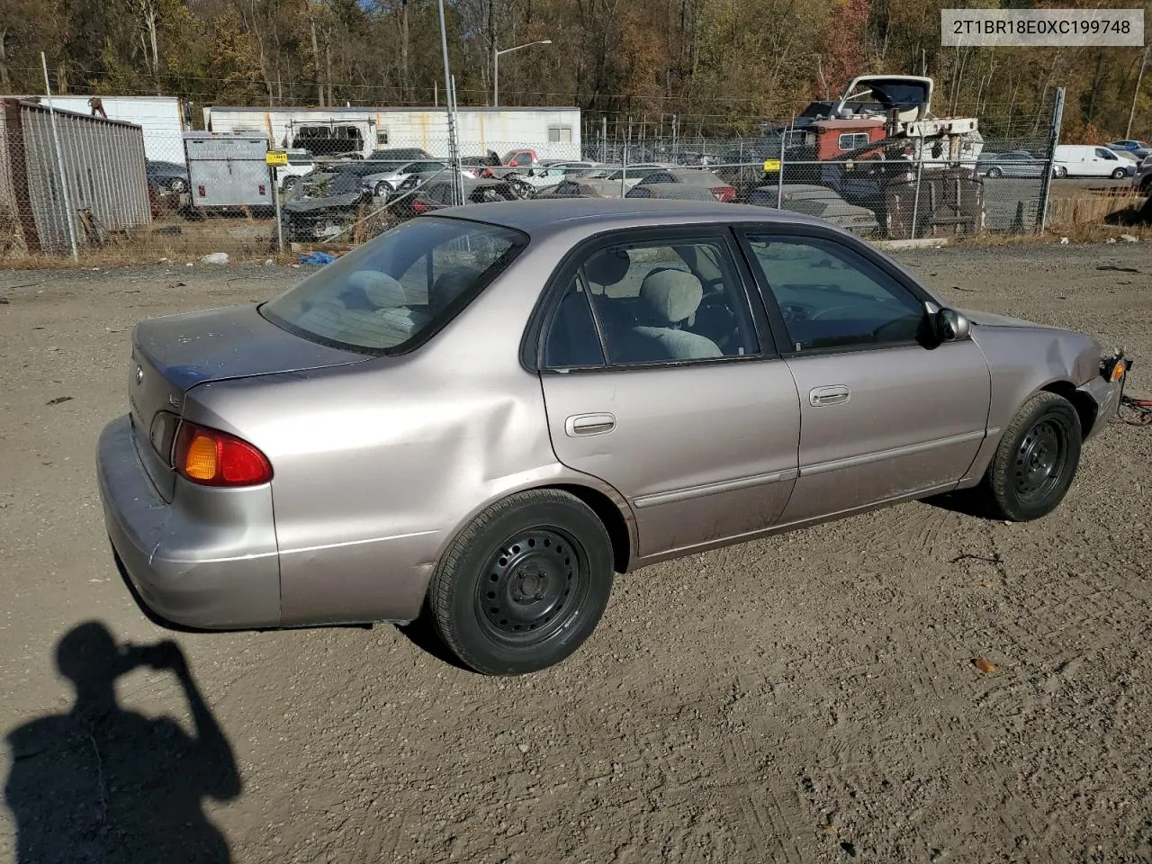 1999 Toyota Corolla Ve VIN: 2T1BR18E0XC199748 Lot: 78835044