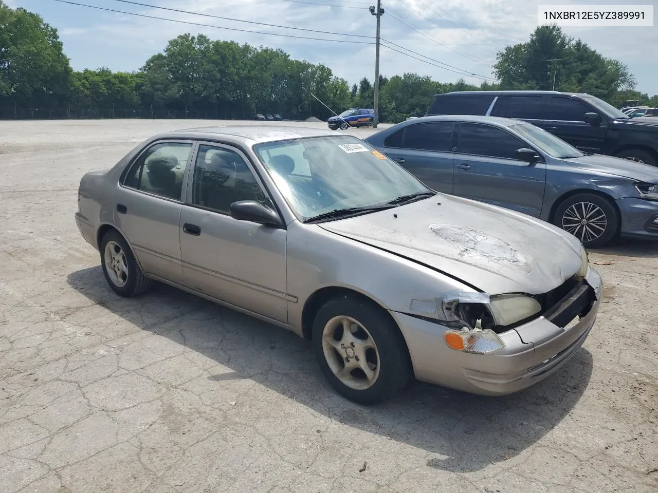 2000 Toyota Corolla Ve VIN: 1NXBR12E5YZ389991 Lot: 58874444