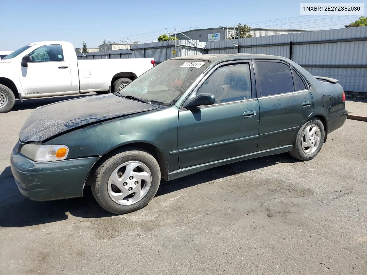 2000 Toyota Corolla Ve VIN: 1NXBR12E2YZ382030 Lot: 71281314