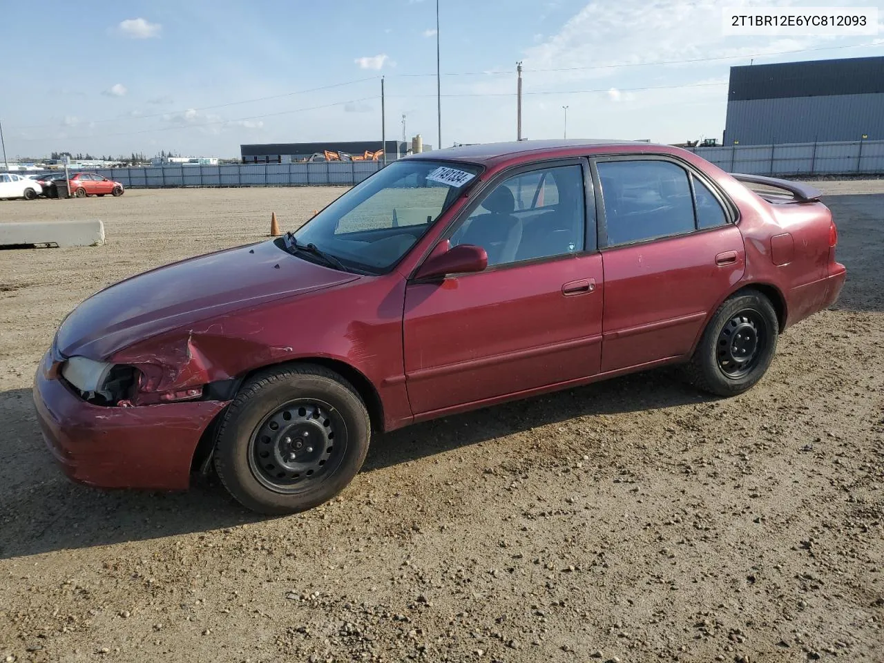 2000 Toyota Corolla Ve VIN: 2T1BR12E6YC812093 Lot: 71491334