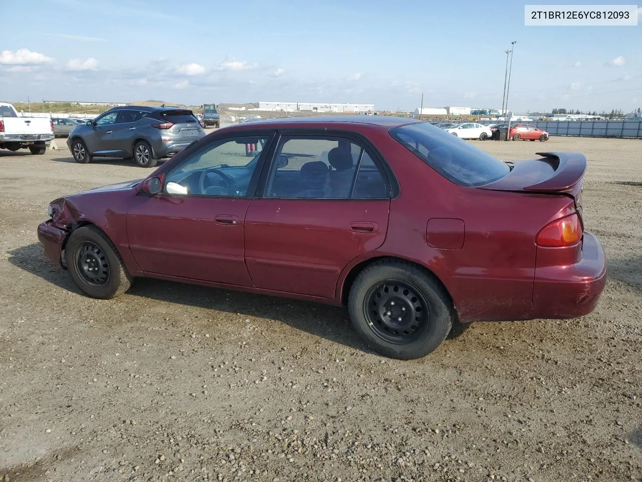 2000 Toyota Corolla Ve VIN: 2T1BR12E6YC812093 Lot: 71491334