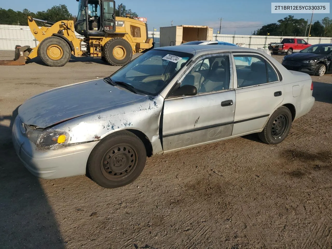 2000 Toyota Corolla Ve VIN: 2T1BR12E5YC330375 Lot: 72282734