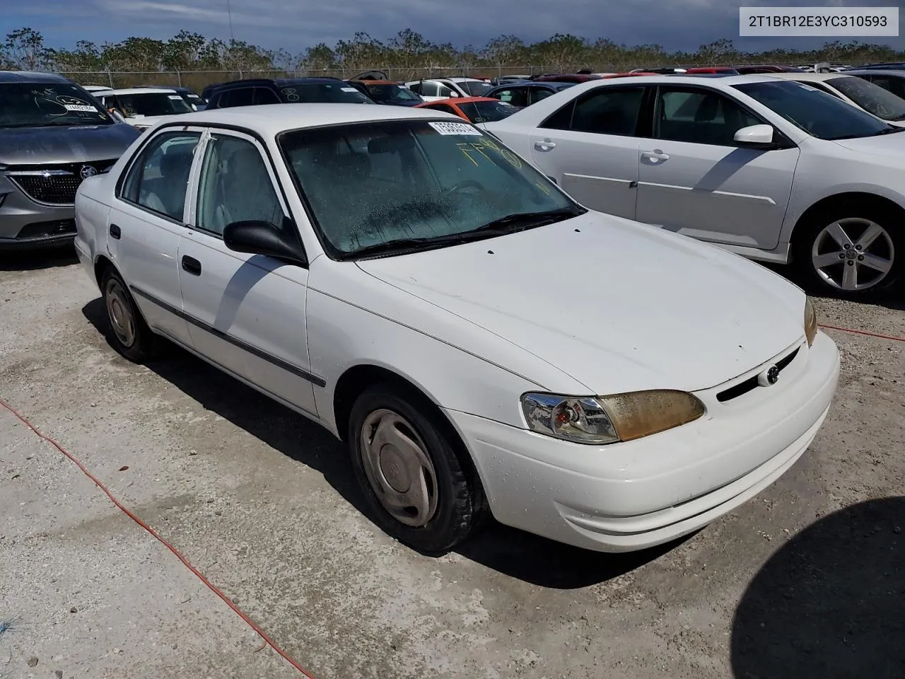 2000 Toyota Corolla Ve VIN: 2T1BR12E3YC310593 Lot: 75363514