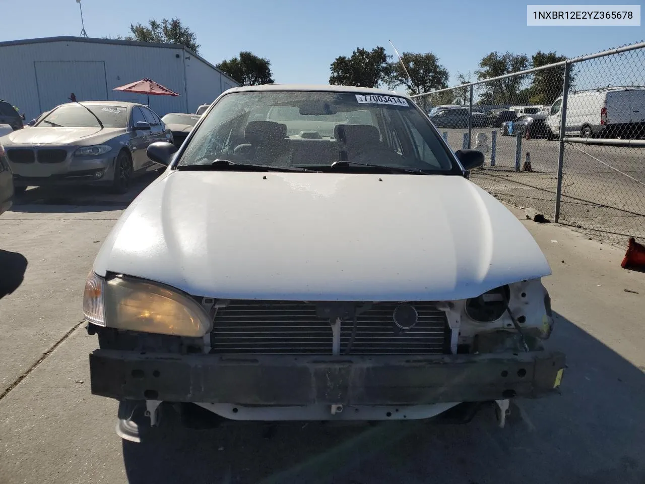 2000 Toyota Corolla Ve VIN: 1NXBR12E2YZ365678 Lot: 77003414