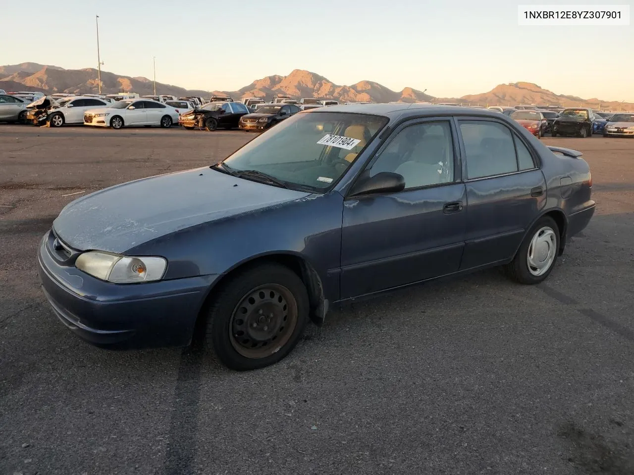 2000 Toyota Corolla Ve VIN: 1NXBR12E8YZ307901 Lot: 78101904