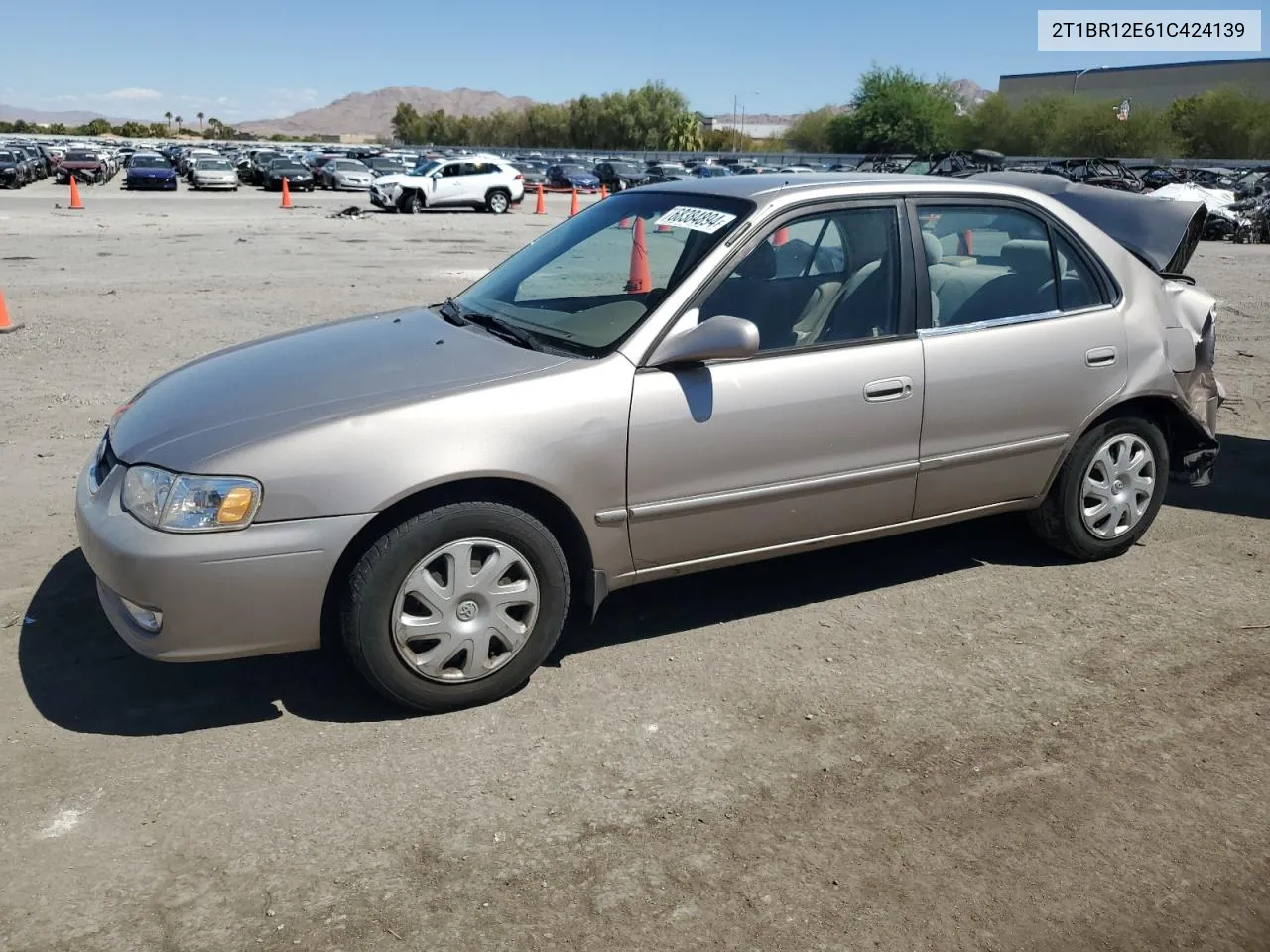 2001 Toyota Corolla Ce VIN: 2T1BR12E61C424139 Lot: 68384894