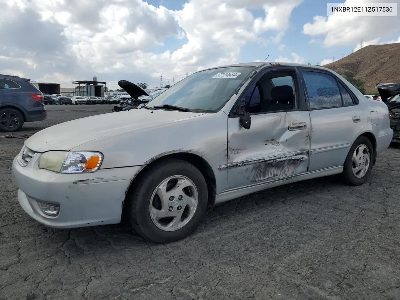 2001 Toyota Corolla Ce VIN: 1NXBR12E11Z517536 Lot: 70624034