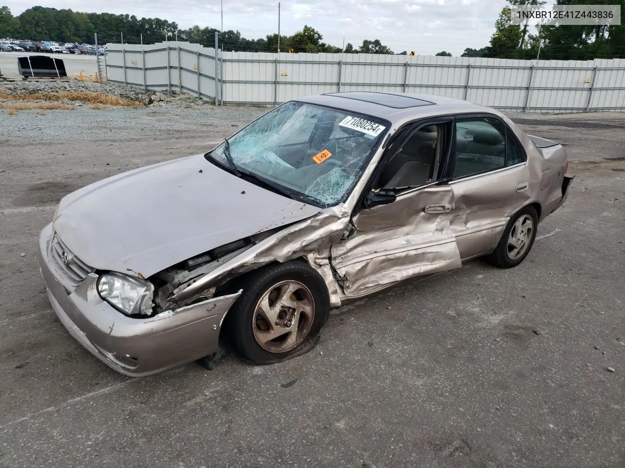 2001 Toyota Corolla Ce VIN: 1NXBR12E41Z443836 Lot: 71080254