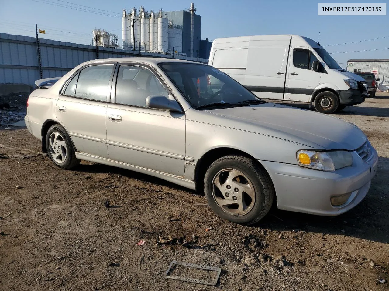 2001 Toyota Corolla Ce VIN: 1NXBR12E51Z420159 Lot: 75255444