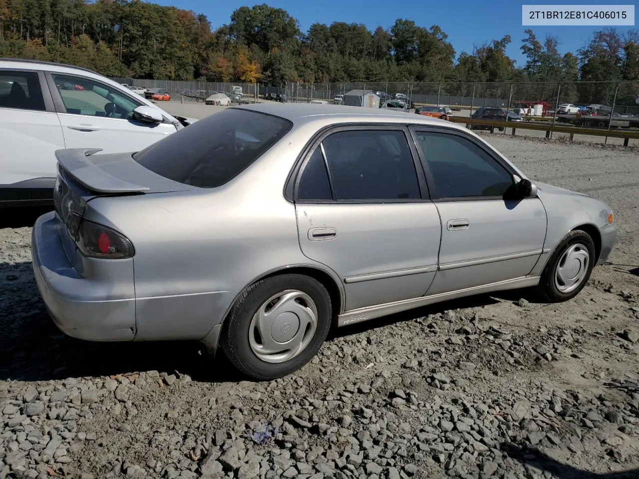 2001 Toyota Corolla Ce VIN: 2T1BR12E81C406015 Lot: 77086544