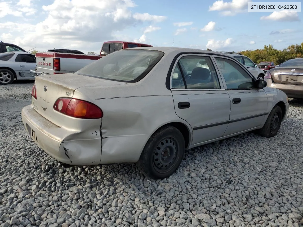 2001 Toyota Corolla Ce VIN: 2T1BR12E81C420500 Lot: 78747564