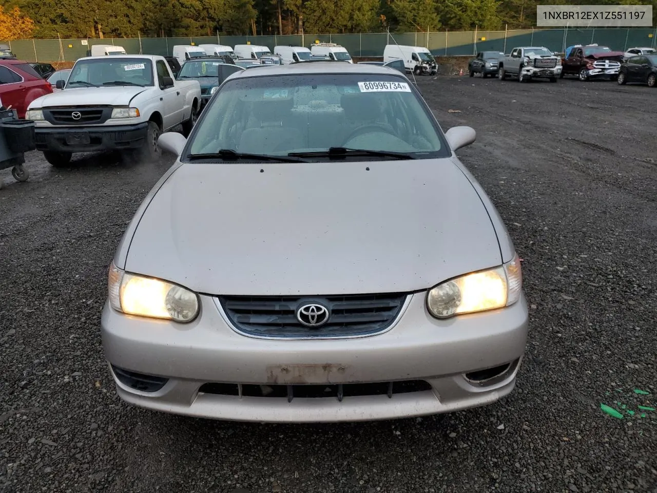 2001 Toyota Corolla Ce VIN: 1NXBR12EX1Z551197 Lot: 80996734