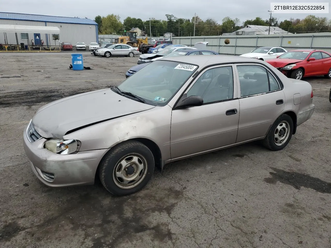 2002 Toyota Corolla Ce VIN: 2T1BR12E32C522854 Lot: 72045004