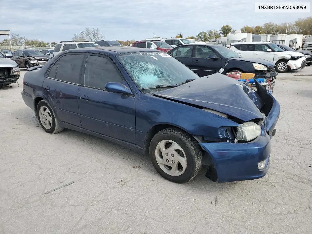 2002 Toyota Corolla Ce VIN: 1NXBR12E92Z593099 Lot: 77404424