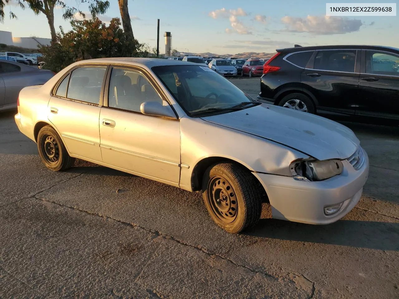 2002 Toyota Corolla Ce VIN: 1NXBR12EX2Z599638 Lot: 80387174