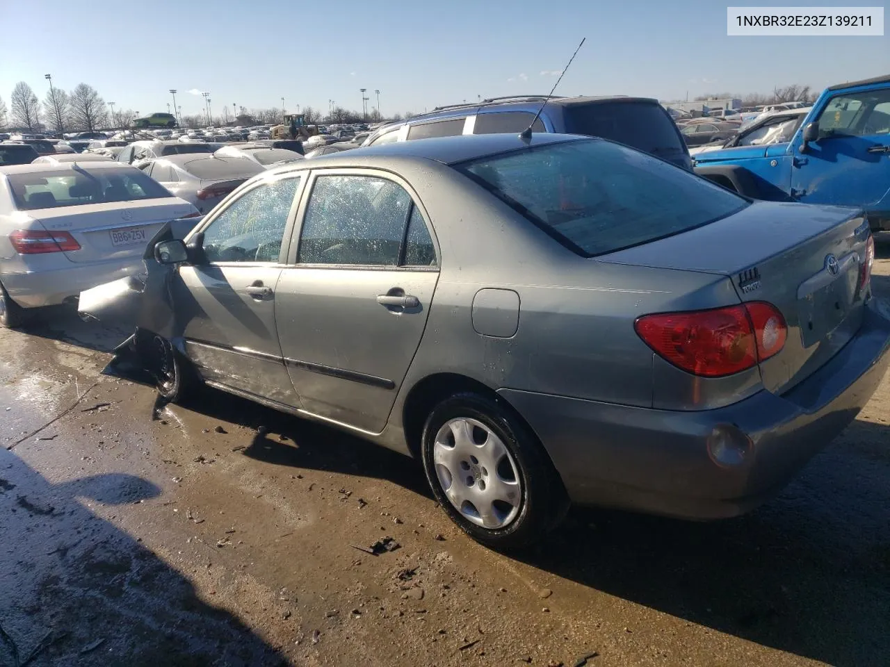 2003 Toyota Corolla Ce VIN: 1NXBR32E23Z139211 Lot: 42774594