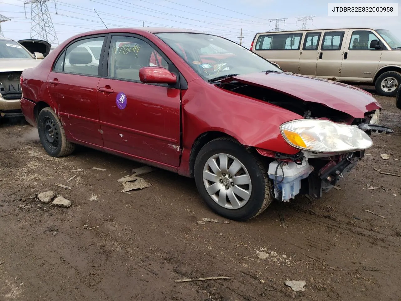 2003 Toyota Corolla Ce VIN: JTDBR32E832000958 Lot: 47980114