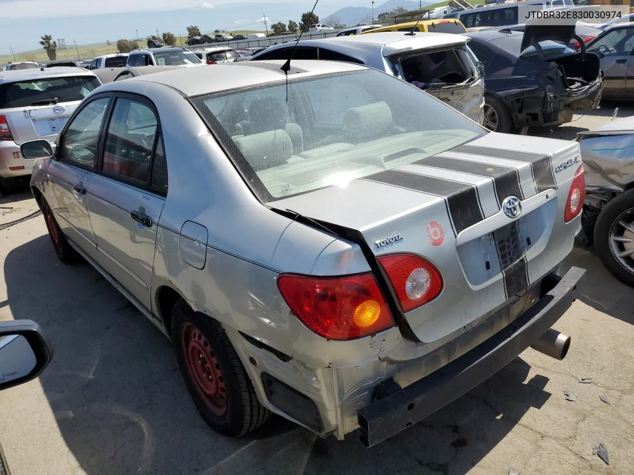 2003 Toyota Corolla Ce VIN: JTDBR32E830030974 Lot: 50452054