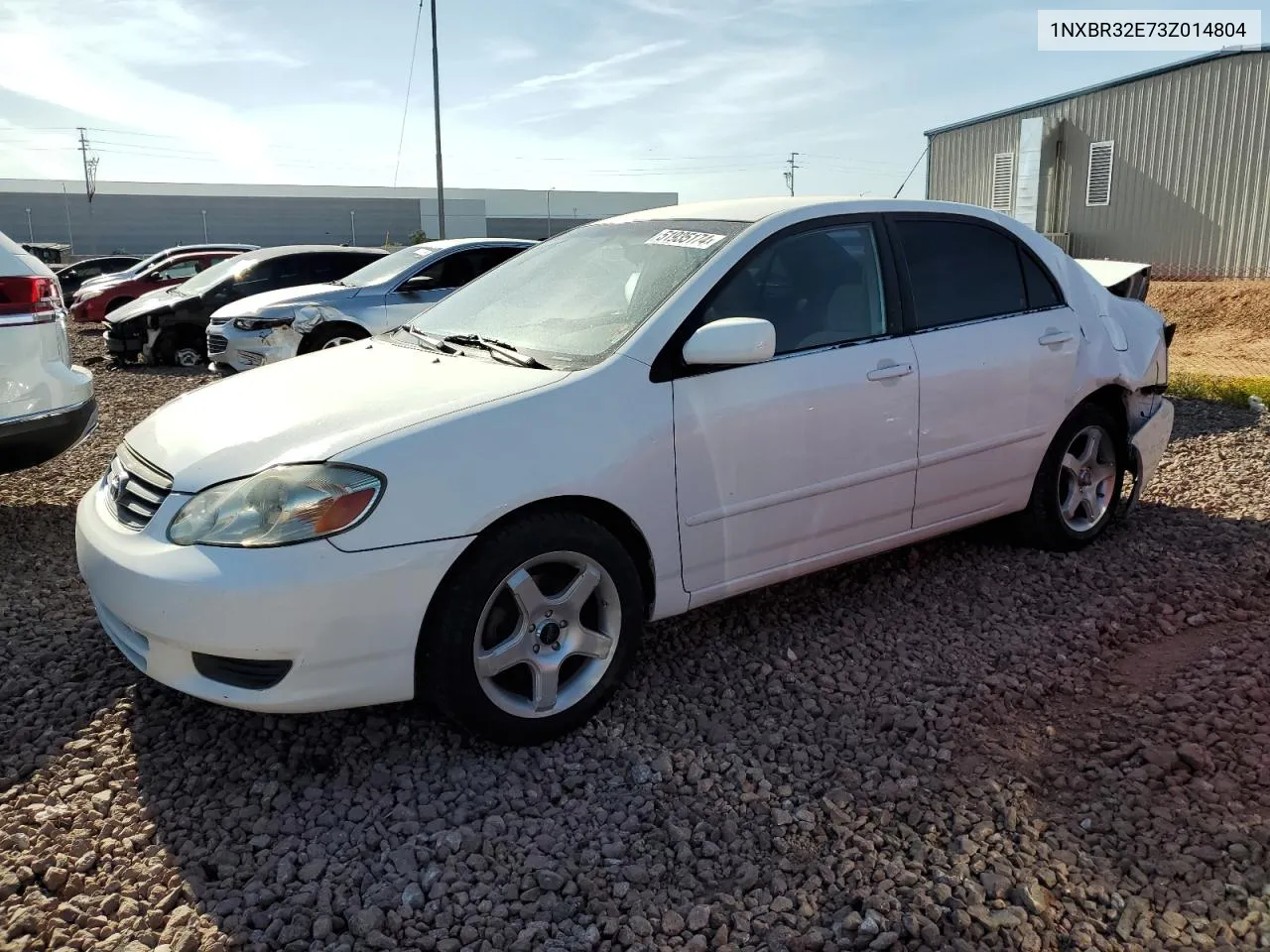 2003 Toyota Corolla Ce VIN: 1NXBR32E73Z014804 Lot: 51935174