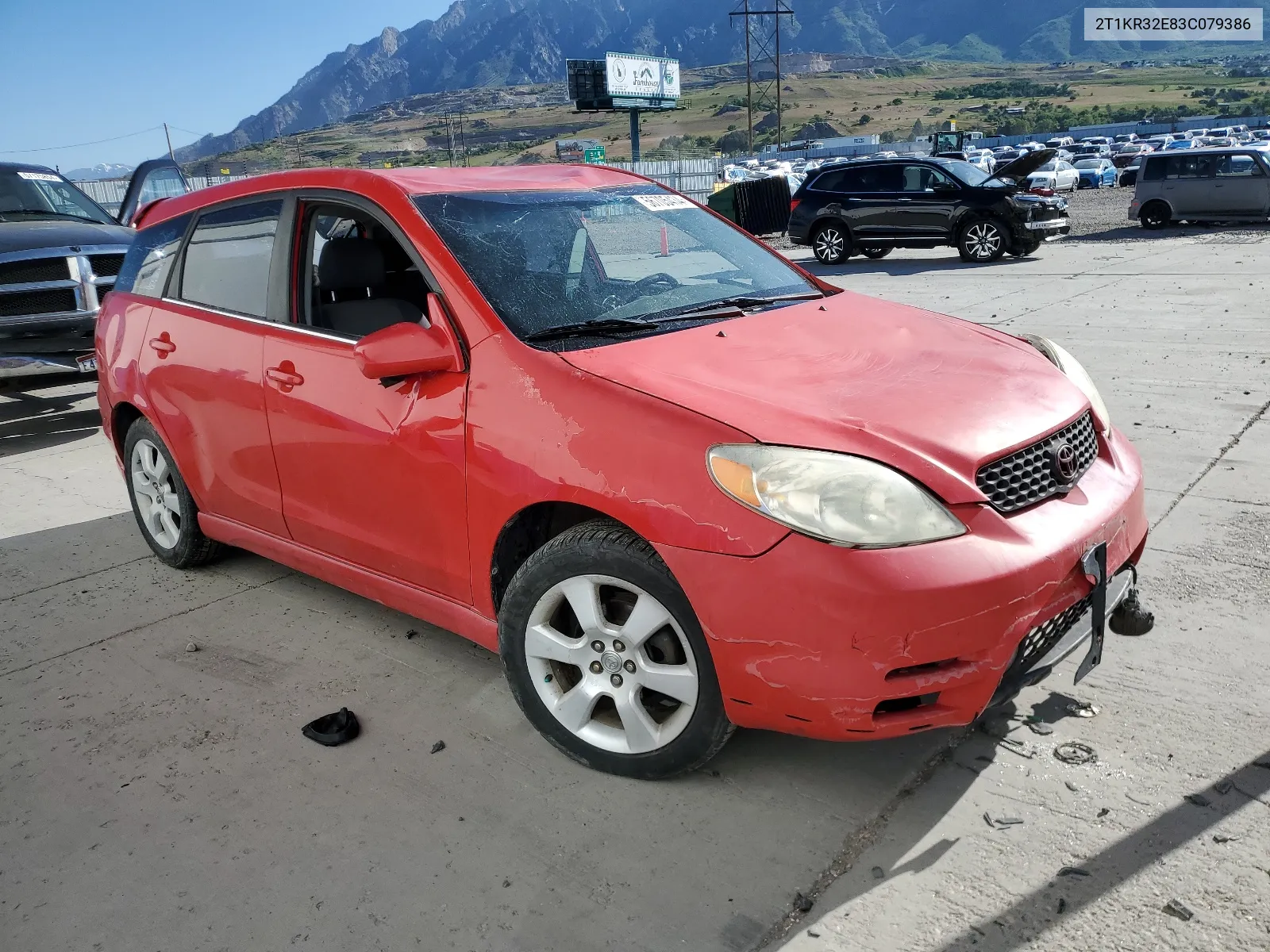 2003 Toyota Corolla Matrix Xr VIN: 2T1KR32E83C079386 Lot: 56705434