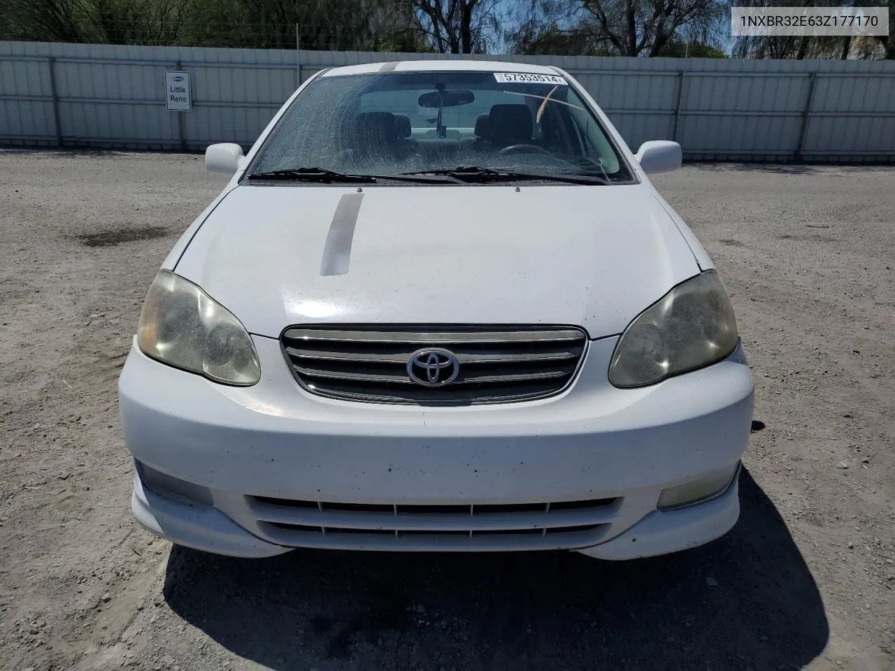 2003 Toyota Corolla Ce VIN: 1NXBR32E63Z177170 Lot: 57353514