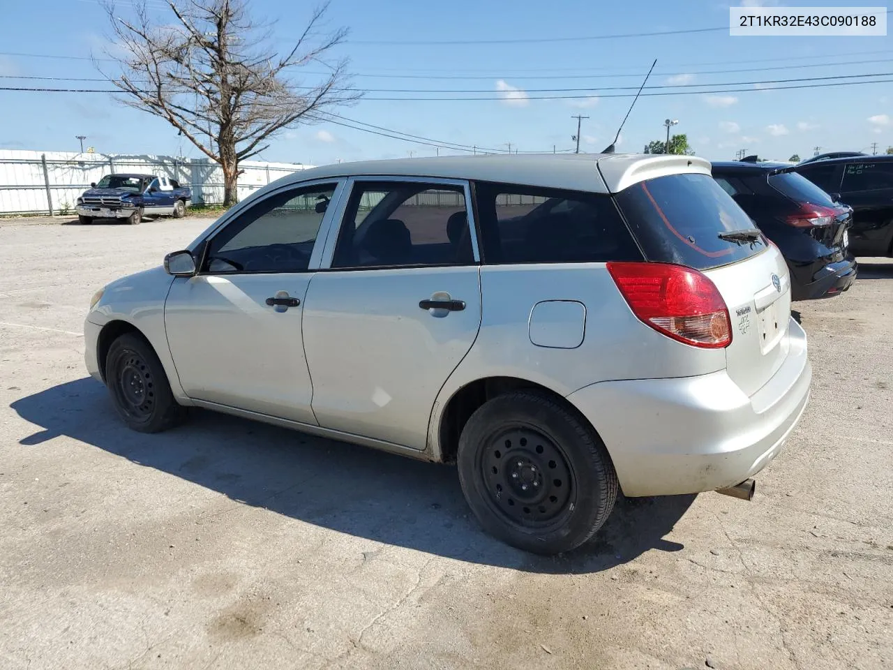 2003 Toyota Corolla Matrix Xr VIN: 2T1KR32E43C090188 Lot: 60832194