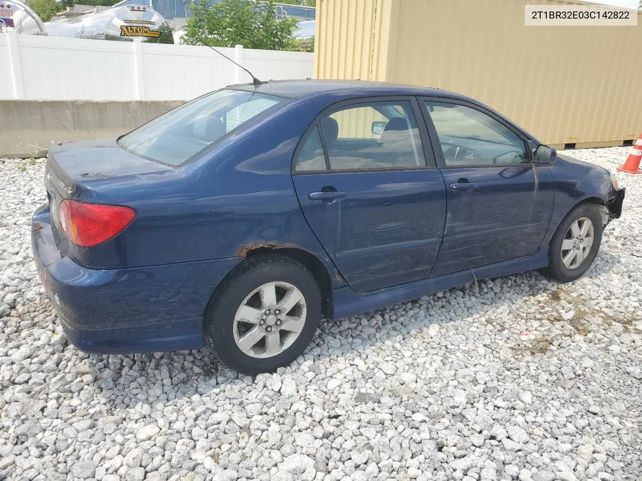 2003 Toyota Corolla Ce VIN: 2T1BR32E03C142822 Lot: 62543084