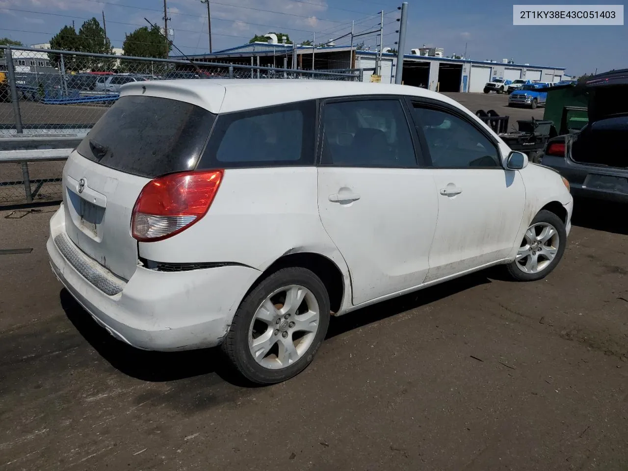 2003 Toyota Corolla Matrix Xrs VIN: 2T1KY38E43C051403 Lot: 63433734