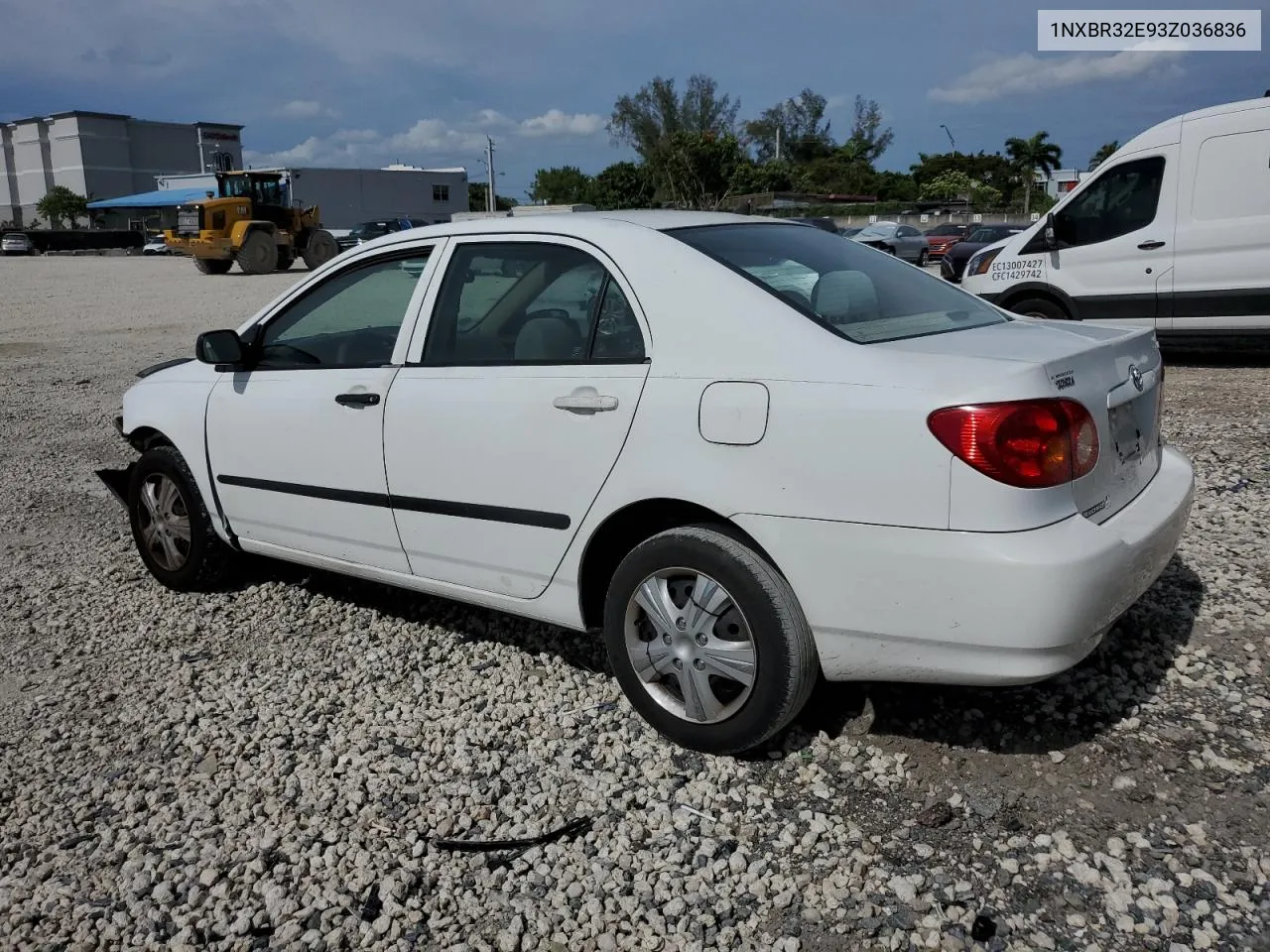 2003 Toyota Corolla Ce VIN: 1NXBR32E93Z036836 Lot: 66349404