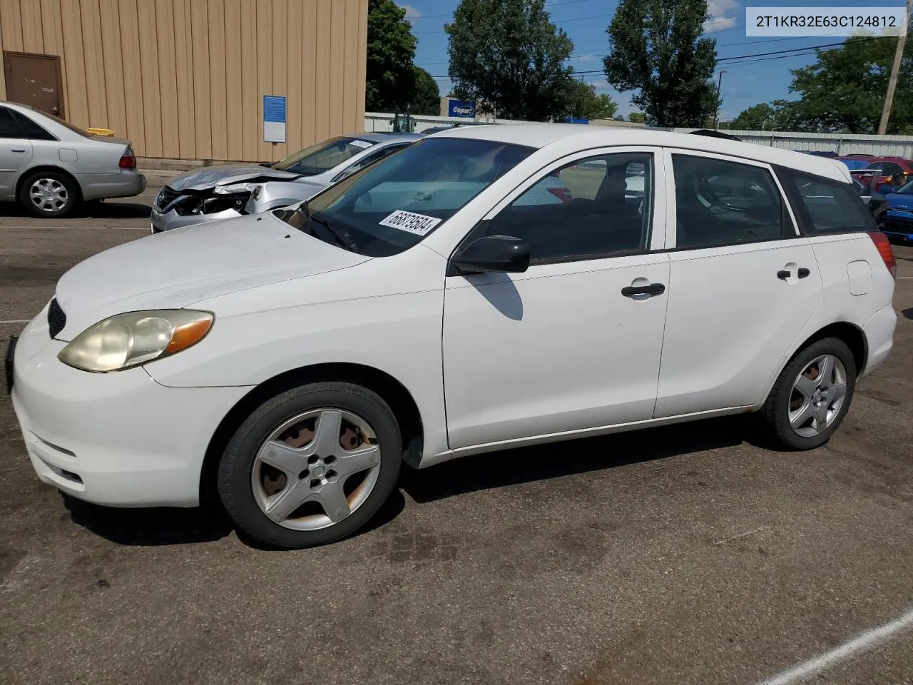 2003 Toyota Corolla Matrix Xr VIN: 2T1KR32E63C124812 Lot: 66879504