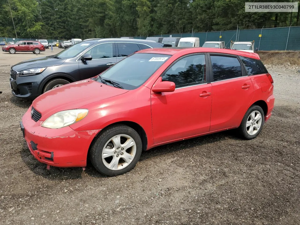 2003 Toyota Corolla Matrix Base VIN: 2T1LR38E93C040799 Lot: 67003974