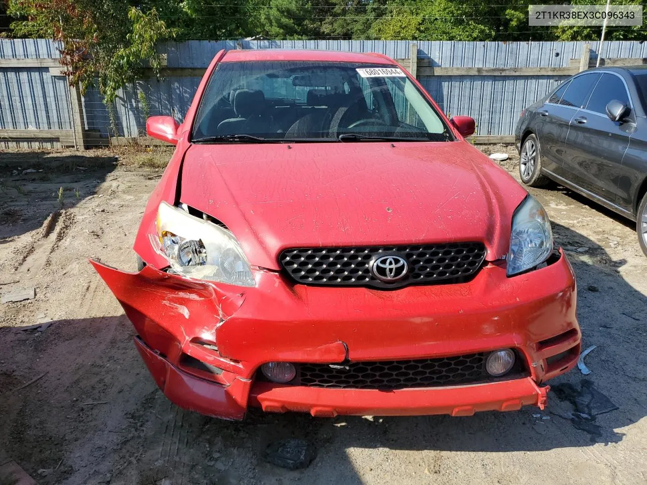 2003 Toyota Corolla Matrix Xr VIN: 2T1KR38EX3C096343 Lot: 68016944