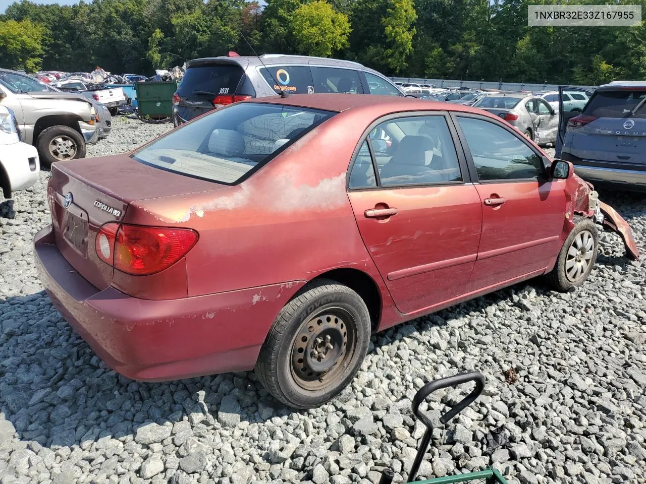 2003 Toyota Corolla Ce VIN: 1NXBR32E33Z167955 Lot: 68056174