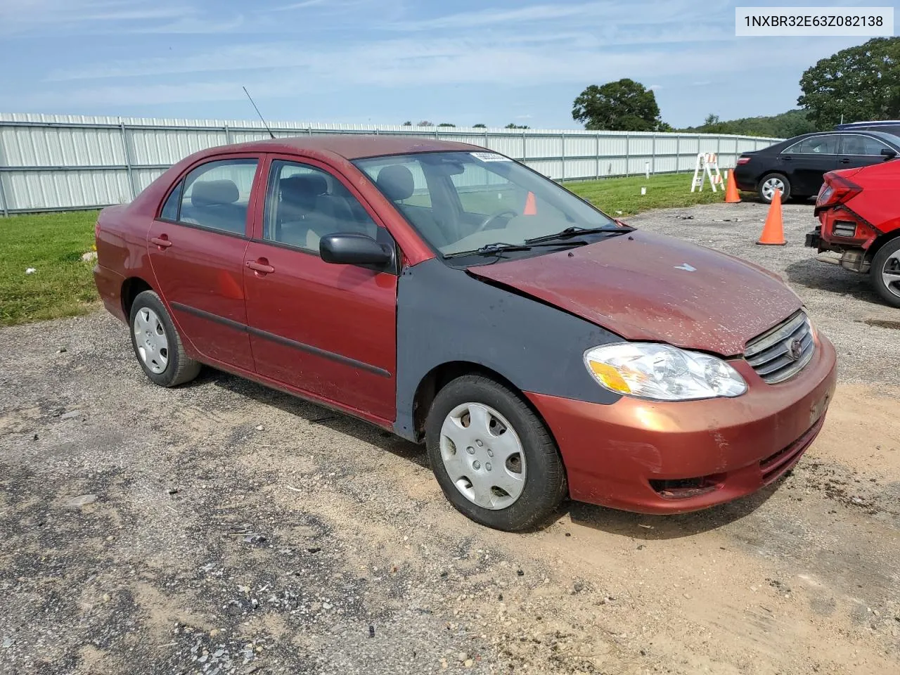 2003 Toyota Corolla Ce VIN: 1NXBR32E63Z082138 Lot: 68653504