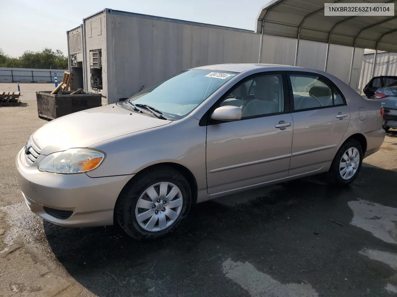 2003 Toyota Corolla Ce VIN: 1NXBR32E63Z140104 Lot: 69473504