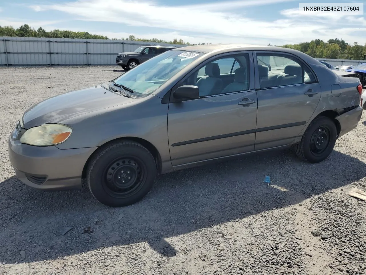 2003 Toyota Corolla Ce VIN: 1NXBR32E43Z107604 Lot: 70150824