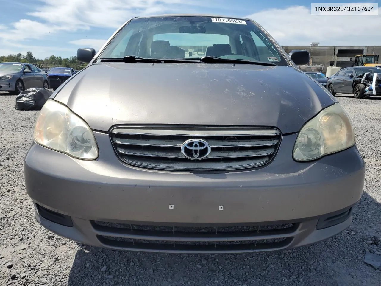 2003 Toyota Corolla Ce VIN: 1NXBR32E43Z107604 Lot: 70150824